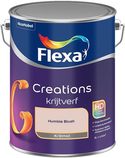 Flexa - Creations Muurverf Krijt - Humble Blush - Mengverf - 5 L