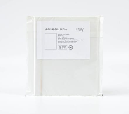 Vulling notitieboek LOOP & LOOP LUXE - Blanco papier - Navulling Notitieboek - Journal - Logboek - Notebook - Duurzaam - FSC | MADE out of