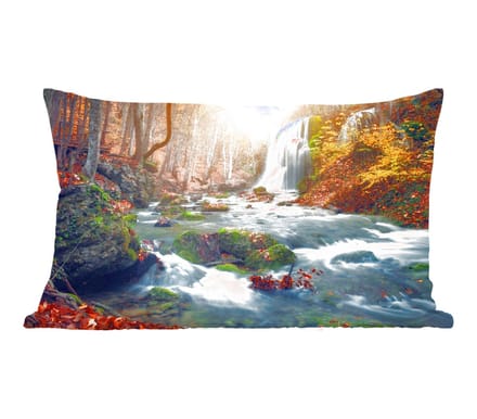 Sierkussens - Kussentjes Woonkamer - 50x30 cm - Waterval - Zon - Herfst