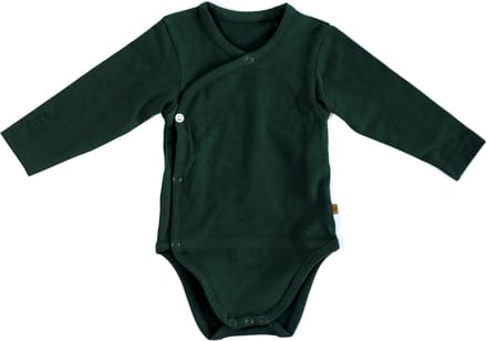 MXM Baby Romper- Omslag- Groen- Katoen- Lange mouwen- Ronde hals- Maat 56