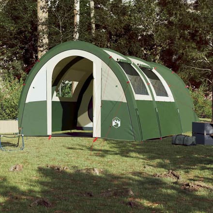 Vidaxl Kampeertent, 4-Persoons, Tunnelmodel, Groen, Waterdicht