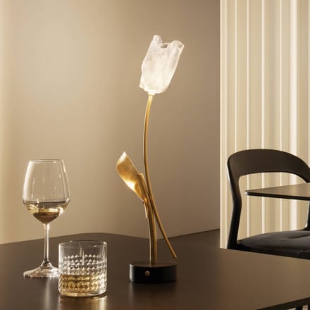 SLAMP Tulip Draagbare Lamp Doorzichtig/ Zwart Lampenvoet