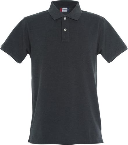 Clique Stretch Premium Polo 028240 - Antraciet Melange - S