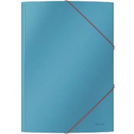 Leitz Cosy Kartonnen 3-Klepsmap  - Mappen Voor Documenten a4  - Elastomap  - Ideaal voor Thuiskantoor/Thuiswerken - Sereen Blauw
