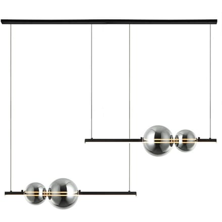Zambelis LED hanglamp 22234 lengte 105 cm zwart/rook