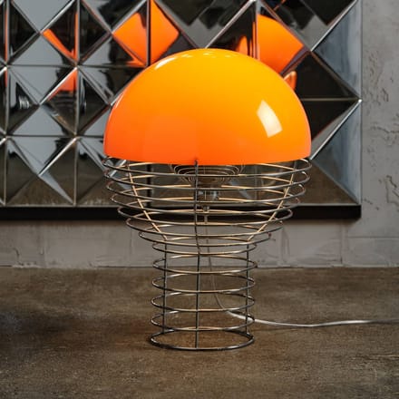 Verpan Draad Tafellamp Ø40 Chroom/ Oranje