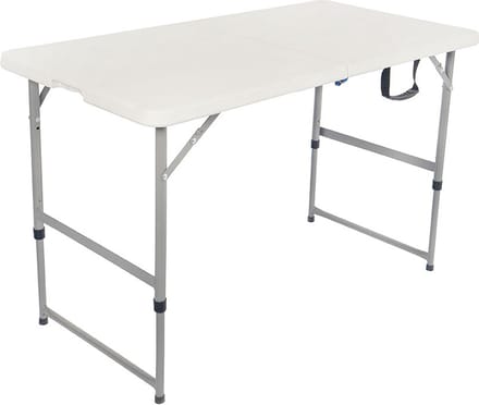 BRASQ Inklapbare Vouwtafel Wit - 120x60x74cm - Campingtafel - Klaptafel - Inklapbaar - Weerbestendig