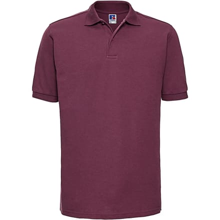 Men's Hardwearing Polycotton Poloshirt 'Russell' Light Oxford - M