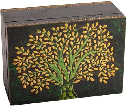 Levensboom houten kist klein