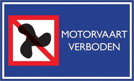 Pickup Nautic motorvaart verboden - Bord 33x20cm