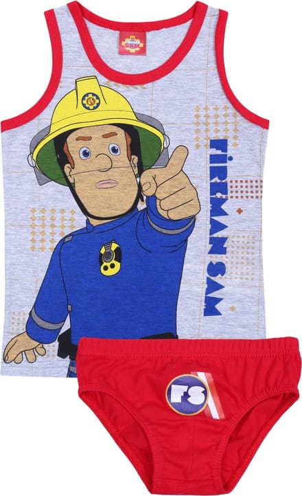 Grijs jongens t-shirt+rood slipje Brandweerman Sam