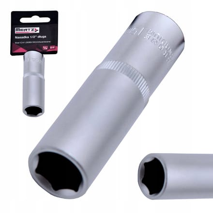 Mertz Lange Dop 1/2" 10mm Zeskant CrV - Hoge Kwaliteit