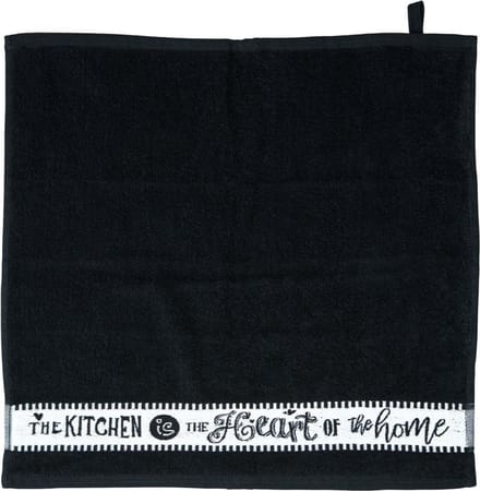 Dutch Rose keukendoek zwart