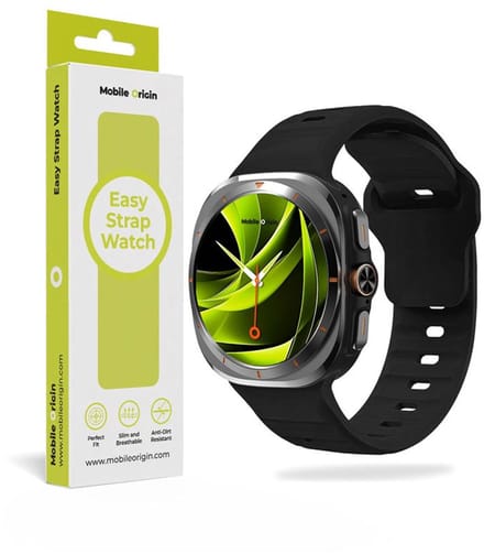 Mobile Origin Banden Voor Galaxy Watch Ultra 47Mm Easy Strap Silicone Zwart