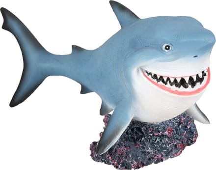 Flamingo Aquarium accessoire Haai - 14 x 7 x 7 cm - Blauw