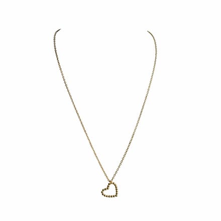 FlowJewels - ketting - staal - handgemaakt - goudkleurig - hart - valentijn tip