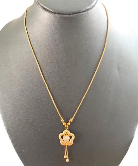 N3 Collecties modieuze bloem goudkleurige hanger met ketting dames