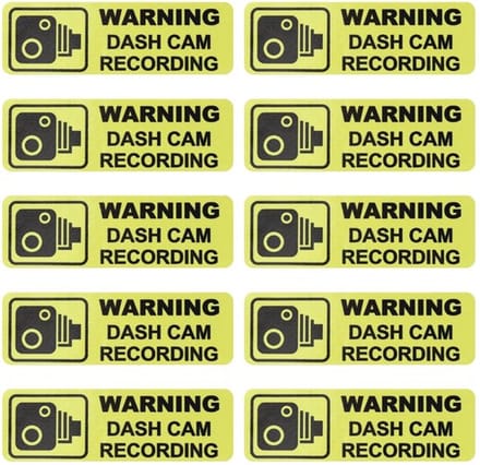 Allecto - Dashcam Waarschuwingsstickers - Verbeterde Veiligheid