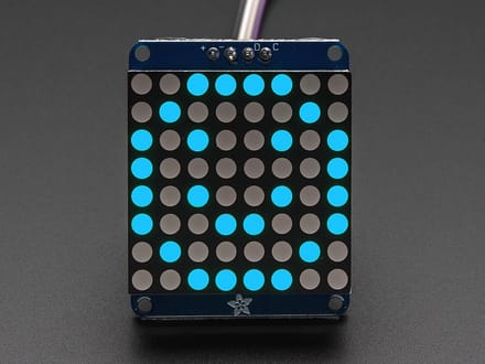 Small 1.2 inch 8x8 LED Matrix w/I2C Backpack - Blauw Adafruit 1052