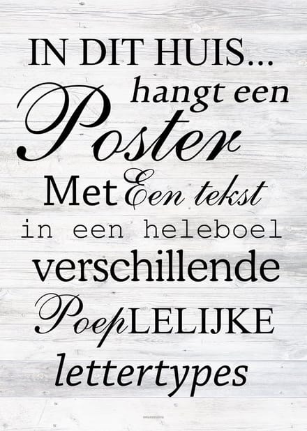 In dit huis hangt een poster - parodie - grappig