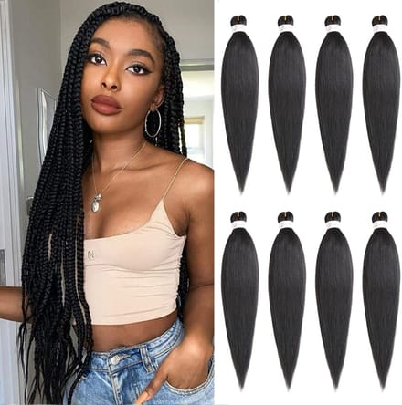 Dailygoods - 26 Inch EZ Braid - Zwart Lang Vooraf Gestrekt Vlecht Haar