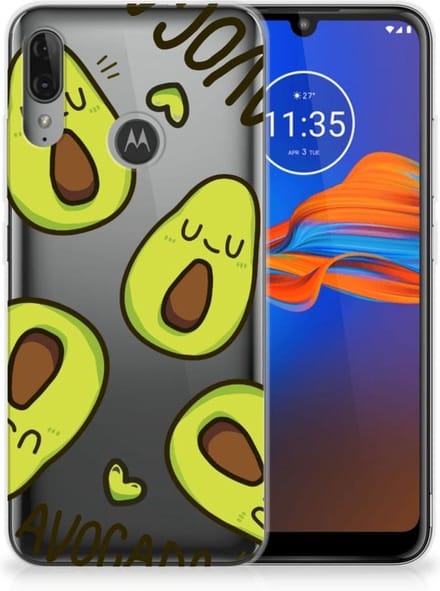 Motorola Moto E6 Plus Telefoonhoesje met Naam Avocado Singing