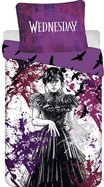 Wednesday Dekbedovertrek - Raven - 140 x 200 cm (70 x 90 cm) - polyester