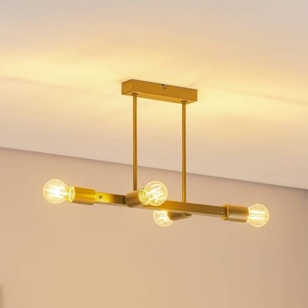 Lamkur Plafondlamp Eliza, 4-lamps, goud
