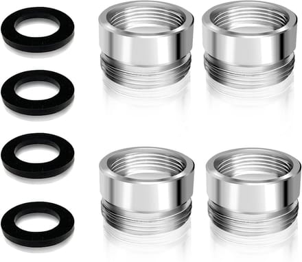 Faucet Adapter 4 stuks Dubbel Gewinde Adapter M22 naar M18 voor Keuken Waterfilter met Rubberen Afdichting
