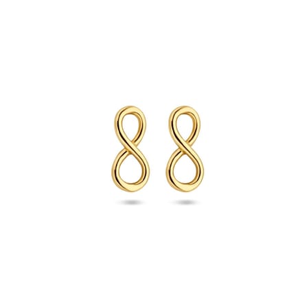 14k geelgouden oorknoppen infinity - 4028184