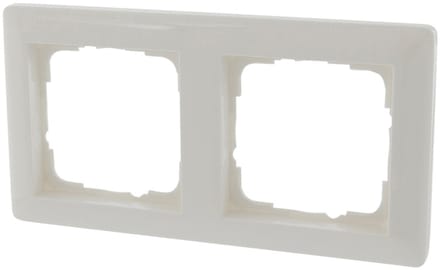 Gira System 55 afdekraam 2-voudig glanzend wit