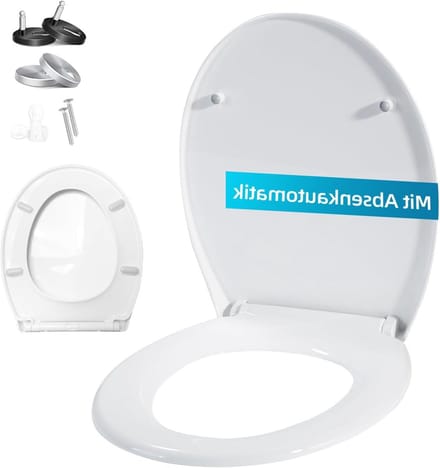 Toiletbril - WC-bril - Badkamer Hygiëne - Universele Pasvorm - 45 x 37 cm - Wit