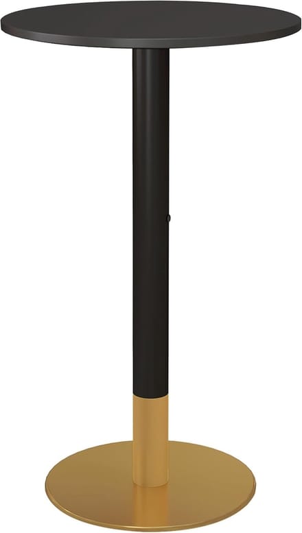 Ronde bartafel - Bistrotafel statafel - Kleine ruimtes - Stalen frame - 60x102 cm - Zwart