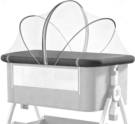 Babybed Klamboe - Insectennet Wieg - Bescherming Baby - Geruisloze Rits - 105x60 cm - Wit