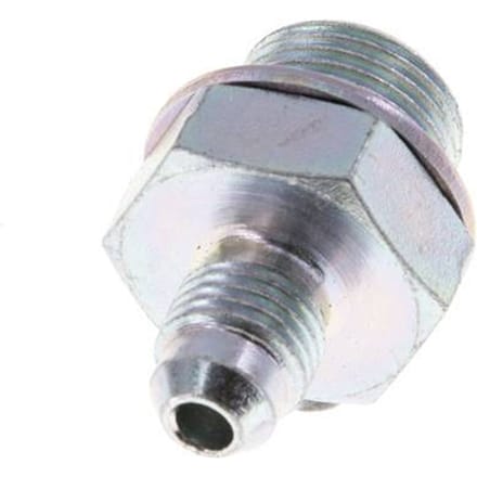 JIC  Dubbele Nippel G3/8'' X UNF 7/16''-20 Staal NBR 310bar [2 Stuks]
