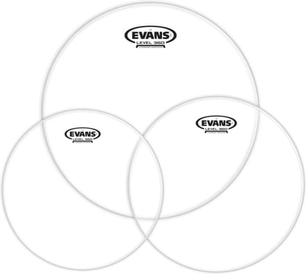 Evans velSet G1, clear, standaard, ETP-G1CLR-S - Drumvellen set