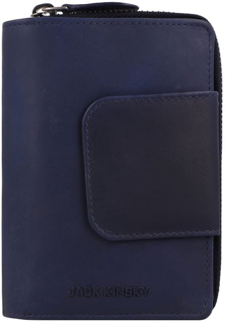 Jack Kinsky Aruba Portemonnee Leder 14 cm - Dames - Horizontaal - blau
