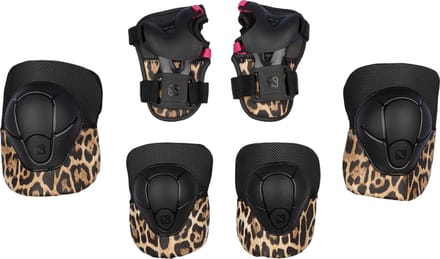 Nijdam Skate Beschermset Panter Kinderen - Roar Ready - Zwart/Panter - Maat L