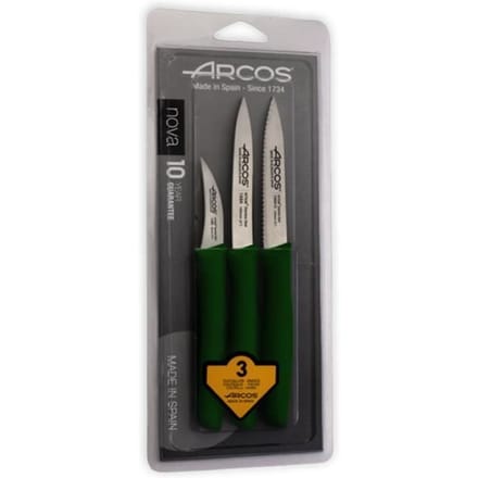 Messen - ARCOS - Mondadores Nova 189621 - Roestvrij staal NITRUM - Ergonomisch handvat - 3 stuks
