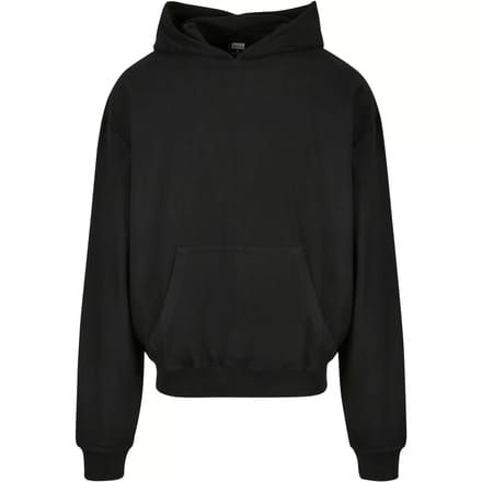 Urban Classics - Rib Terry Boxy Hoodie/trui - S - Zwart
