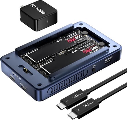 M.2 NVMe SSD-behuizing met ventilator voor Thunderbolt & USB4 - 40Gbps datatransfer
