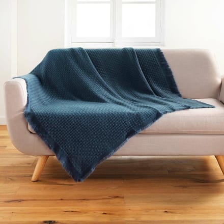 Plaid Imani 125 cm x 150 cm Navy Blue