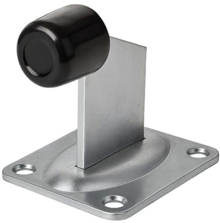 Torstopper met rubberen buffer 100 x 80 mm voor zware deuren en roldeuren