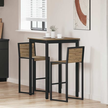 vidaXL - Staande - Bartafel - Bewerkt - hout - Vierkant