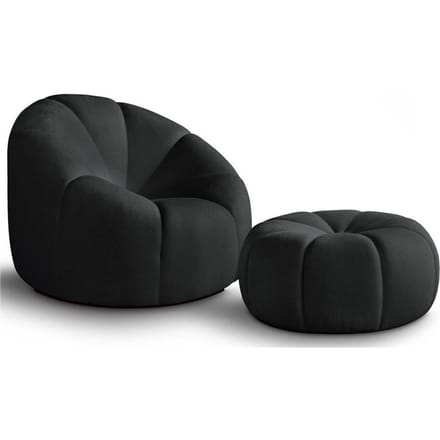 Fauteuil met poef Plush | NADUVI Collection