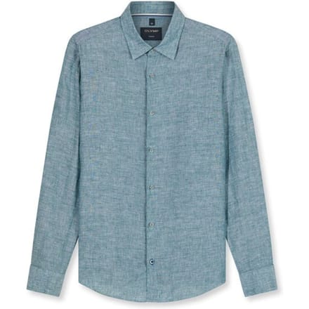 OLYMP Casual Overhemd, Regular Fit, Kent, Smaragdgroen