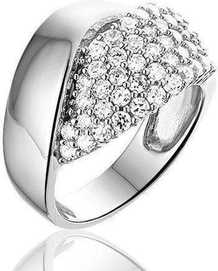 Montebello Ring Yoni - 925 Zilver Gerhodineerd - Maat 50-16mm