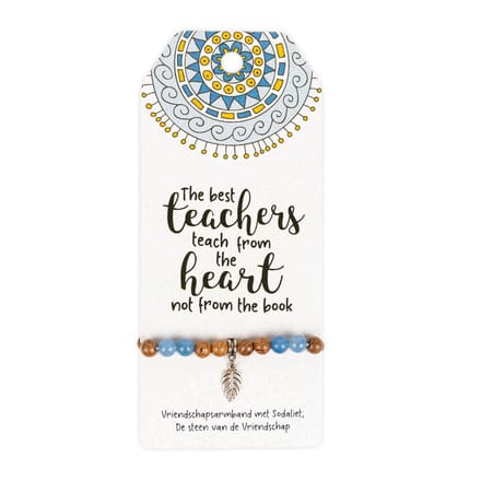 Vriendschapsarmband met sodaliet | Blauw | The best teachers