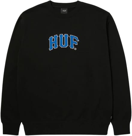 HUF Arch Applique Crewneck Casual sweater heren Zwart S