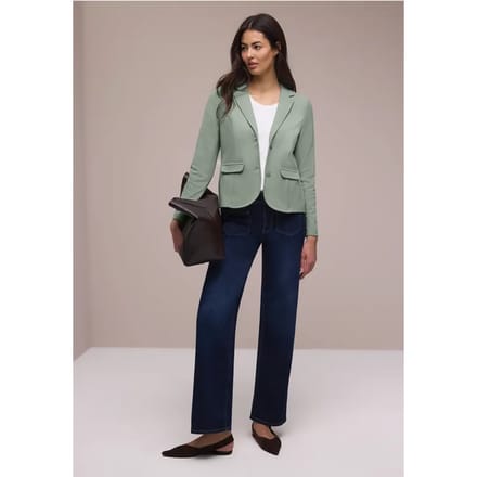 Basic blazer met reverskraag